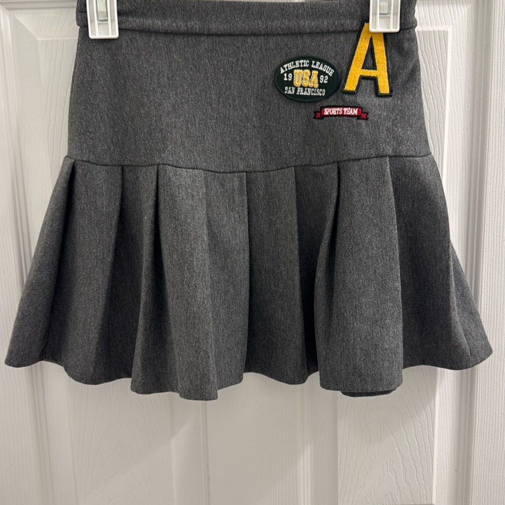 Zara Girls Pleated Mini Varsity Skirt